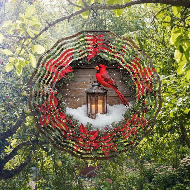 10 Zoll Hängender Windspinner mit 360-Grad-Haken für Balkon-Gartendekor Frühling Sommer Außendekoration