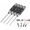 4Pcs 1.5/2/2.5/3.0mm Black Hex Driver Allen Wrench Hand Tool Set RC Car Model Repair Maintenance Tool