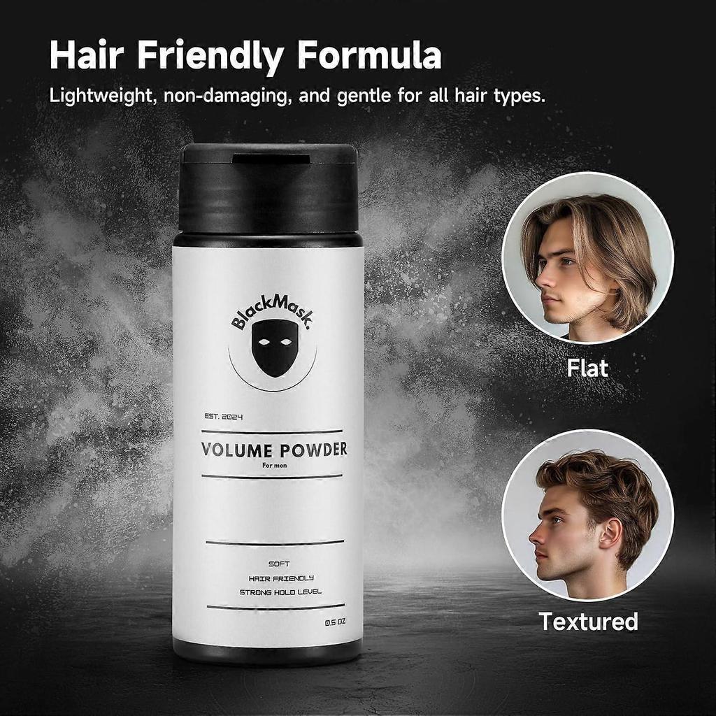Texturpuder für Männer, Einfach anzuwenden - Verleiht sofort Textur & Volumen, rein natürliche Inhaltsstoffe, Starker Halt, Haarpuder für Männer 0,5 Unzen (Pack