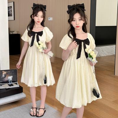 Modisches Sommerkleid für Mädchen, Lässiges Prinzessinnen-Kleid für Kinder