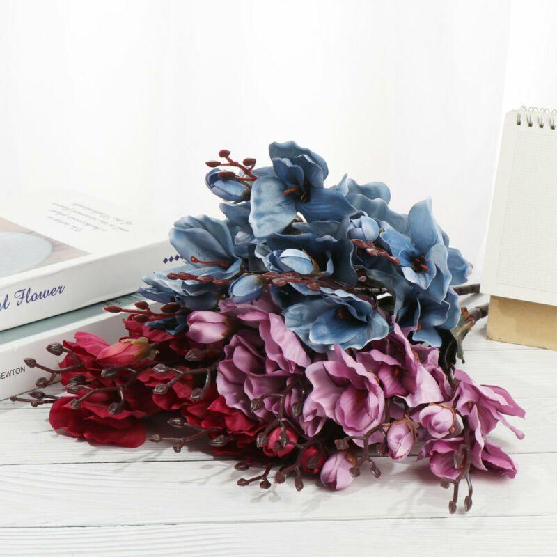 Beautifully Crafted Faux Magnolia Silk Floral Bouquet For Home And Party Decor