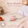 Original Rose Quartz Crystal Stone Ball Pendulum | Natural Love Stone Dowsing Pendulum Meditation Tool | Healing Crystal for Reiki, Chakra Balanc
