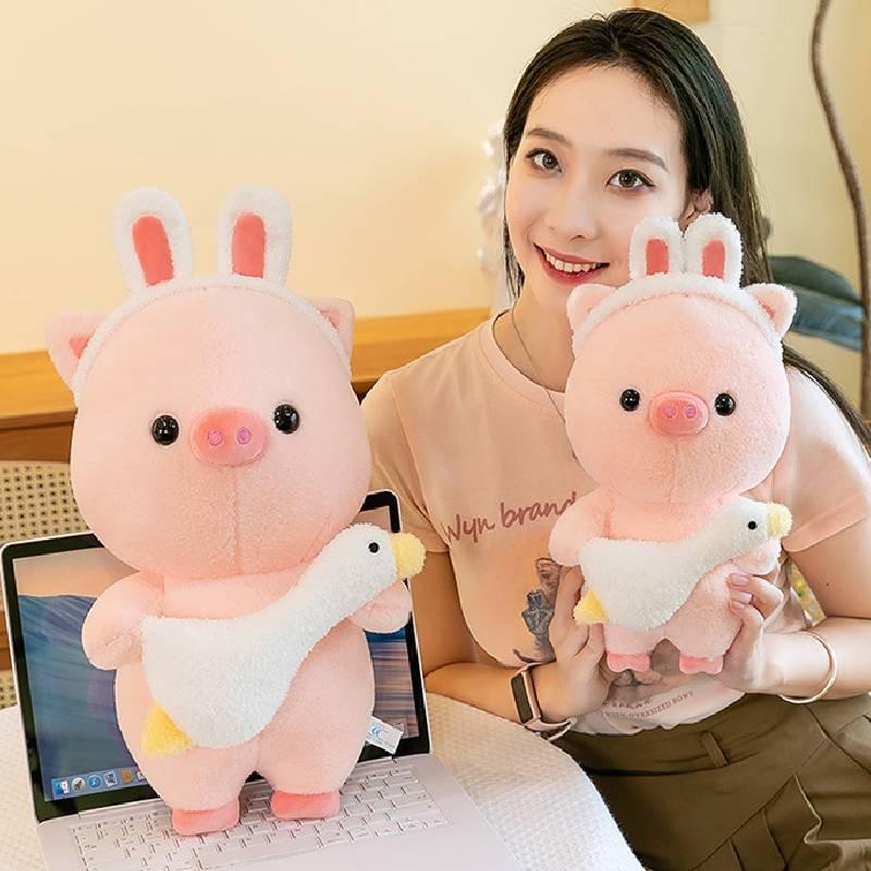 Adorable Large Plush Pig Toy With Headband Perfect Gift For Kids And Collectors