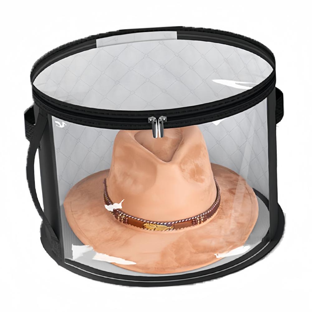 Portable Hat Storage Bag Round Brim Organizer for Clothes and Accessories