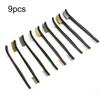 Wire Brushes Metal Rust and Dirt? No Problem with 9Pcs Mini Wire Brush Set Nylon Brass Steel Mix for Quick Cleaning