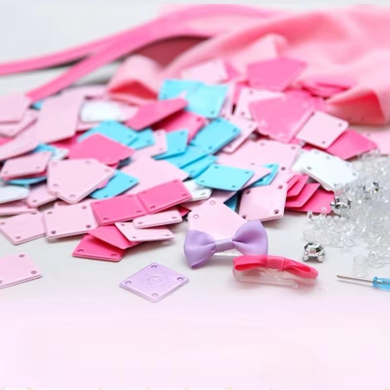 Hand Woven Bag 1PCS Handmade Material Bag DIY Shoulder Bag Creative Girls Educational Gift Toys