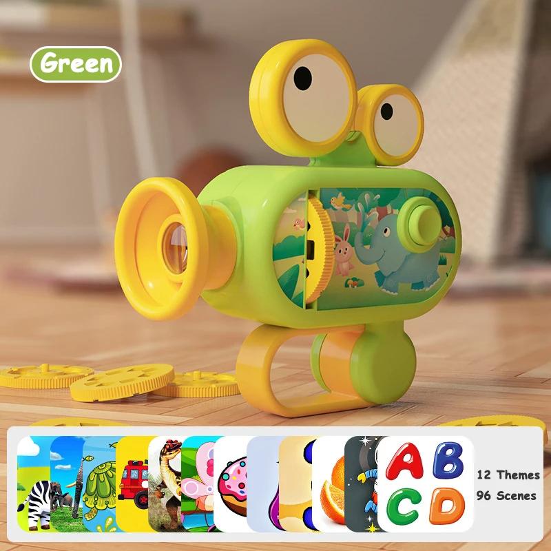Baby Early Education Puzzle Projector Torch Toys Kids Handheld Projection Flashlight, Children's Luminous Toys,80Patterns,