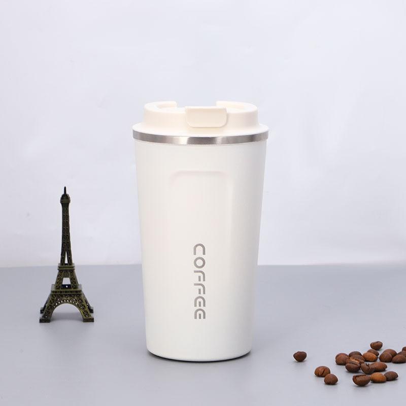 Outdoor Portable Car Cup 304 Stainless Steel Double-Layer Vacuum Thermos Cup Simple Office Coffee Cup