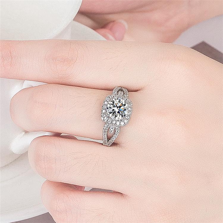 Bijoux fantaisie en Zircon européen et américain, bague tendance pour femmes 