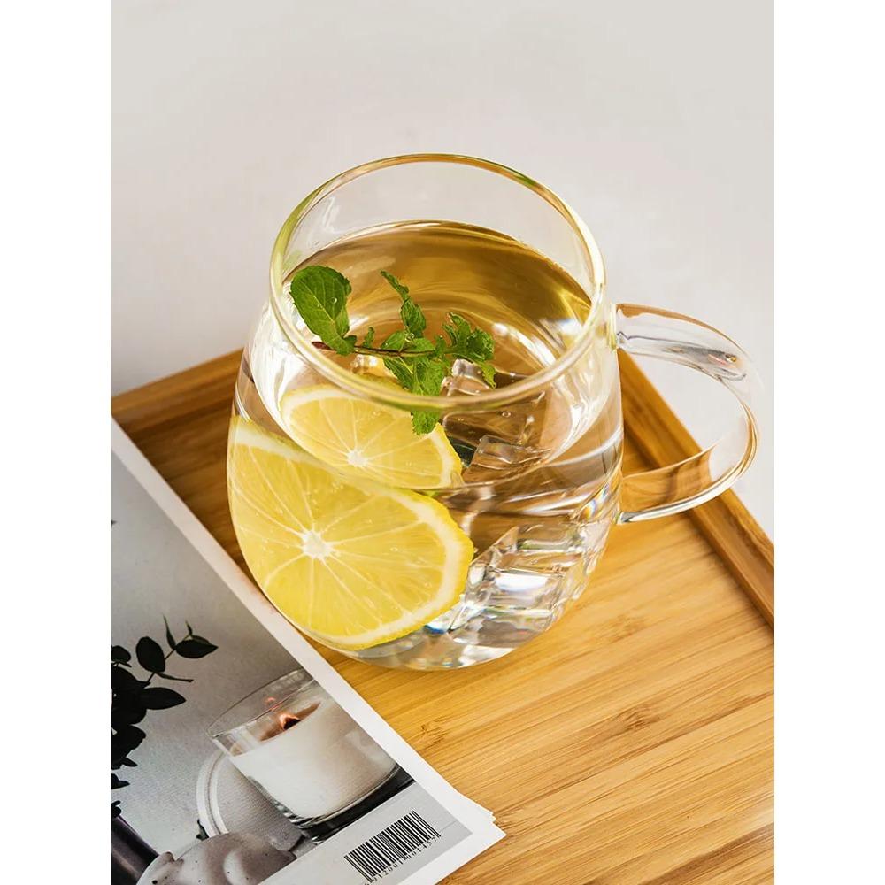 1/2/4PCS Premium Glass Coffee Mugs with Handle Transparent Tea Glasses for Hot/Cold Beverages Perfect for Americano Cappuccino