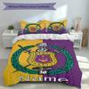 3pcs Custom Name Omega Psi Phi Bedding Set,Includes 1 Duvet Cover and 2 Pillowcases,All-season Bedroom Decor