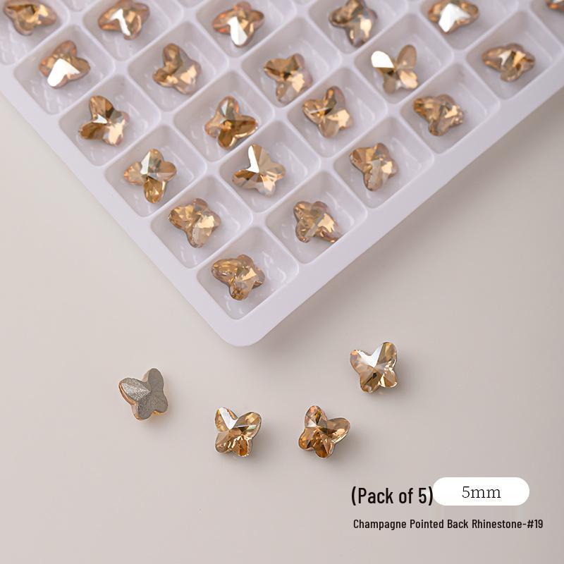 K9 Champagne Nail Art Rhinestone Jewelry - High Quality Irregular Crystal, Fat Square, Water Drop, Heart-Shaped Decorations