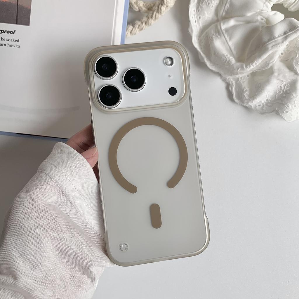 Frosted Hard Frameless Magnetic For Magsafe Case For iPhone 17 Air 16 15 14 Plus 13 12 11 17 Pro Max Translucent Thin Back Cover