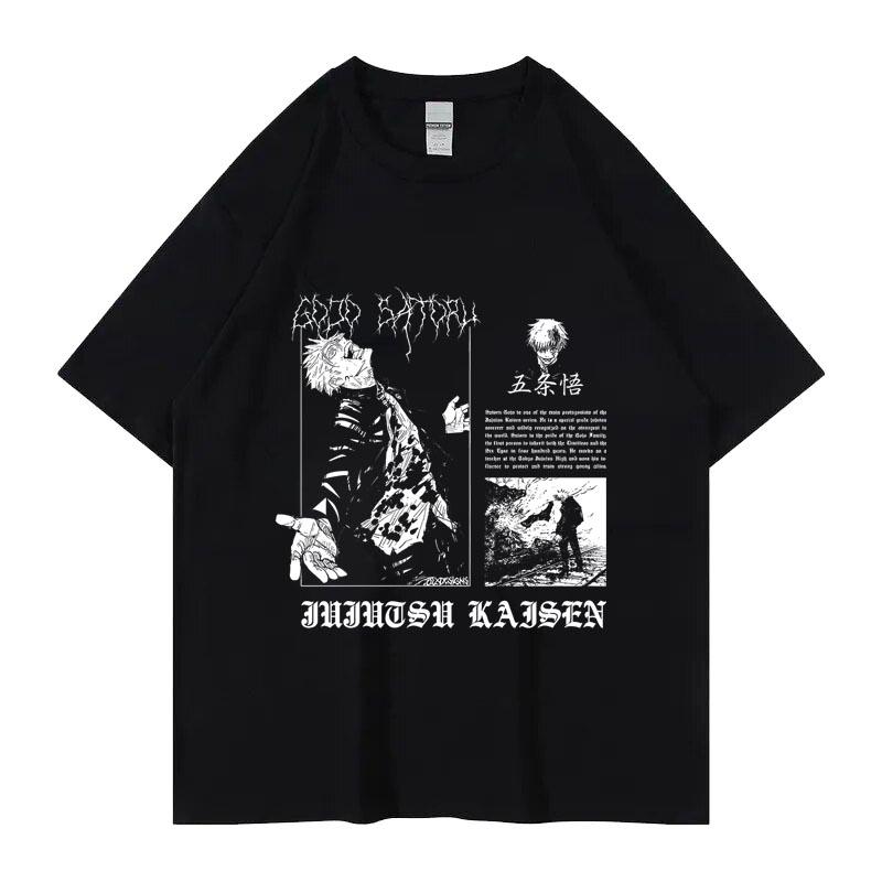 Spell Return To War T-shirt Men's Five Knotts Youren Summer Cotton Crew Neck Printing Short Sleeve Anime Peripheral Clothes