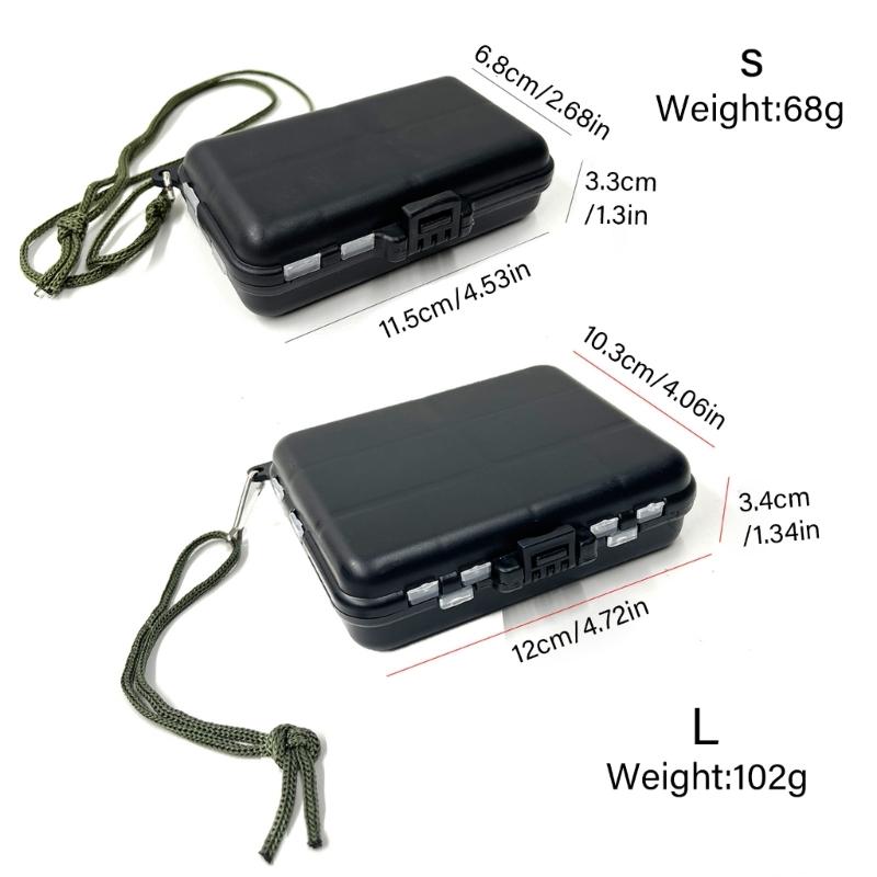2Pcs Fishing Tackle Storage Box Fishing Lures Baits Hooks Storage Container Tackle Box Case Fishing Accessory Case