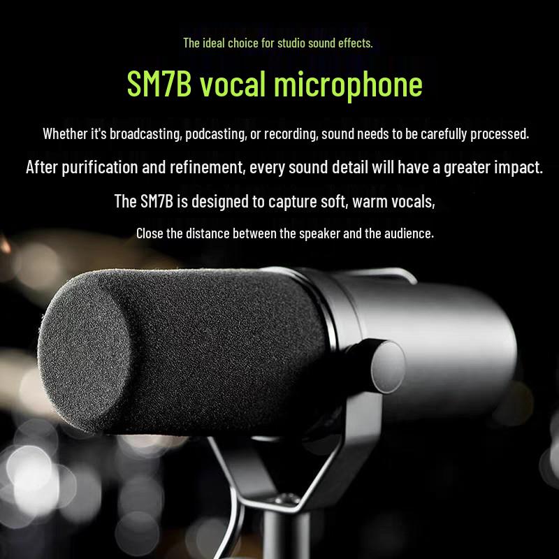 SM7DB Wired Professional Dynamic Microphone for Recording & Live Streaming (Upgraded SM7B Version)