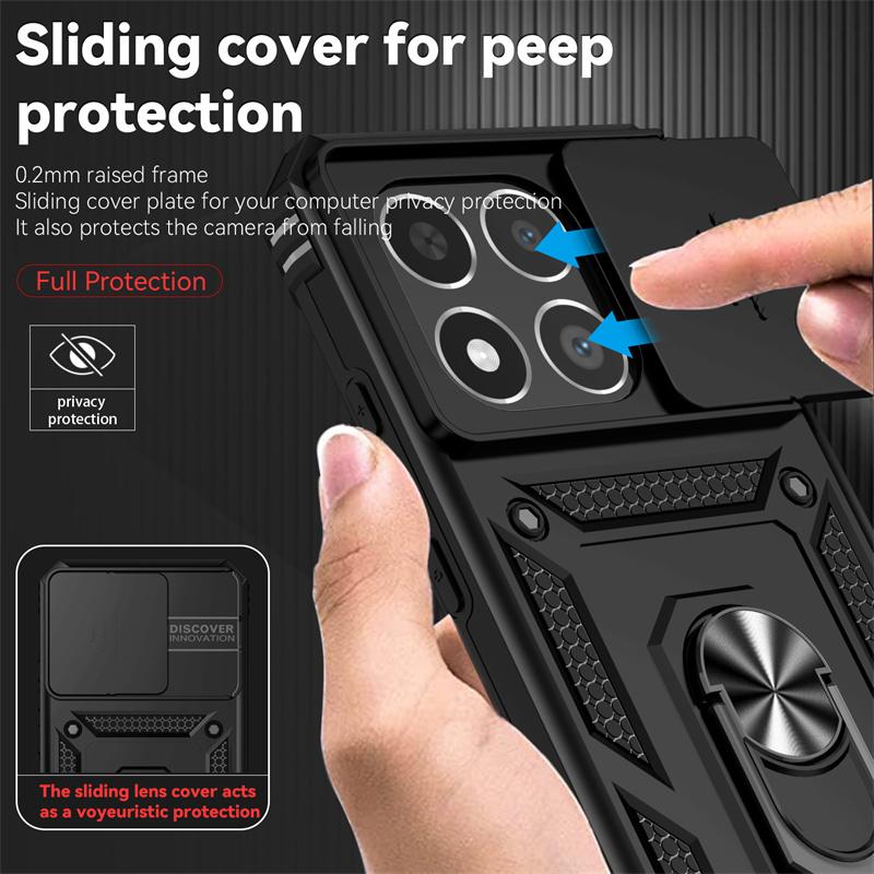 Armor Funda For Xiaomi 15T 5G Case Car Magnetic Holder Ring Phone Case For Xiaomi 15 T Mi 15T Mi15t Xiaomi15T Lens Protect Cover