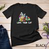 Cute Colorful Geometric Cat for Kitten Lovers Art Kitty Cats Unisex T-shirt