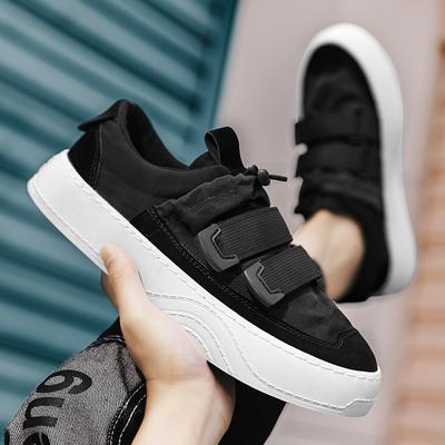 Four Seasons Low Top Thick Baseplate Shoes Youth Fashion Elastic Band Men's Shoes Outdoor Sports Trend Lazy Single Shoes G01