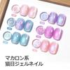 PEACECOLOR Magnetic Nail Mermaid Princess Gel Nail Color Cat Eye Magnetic Light Gift Polish, Colors, 6-Piece Set, Gel, Design, Gel, Microparticles,