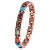 Vintage Turquoise Square Alloy Magnetic Therapy Bracelet Men Women Retro Style Zinc Jewelry Accessory