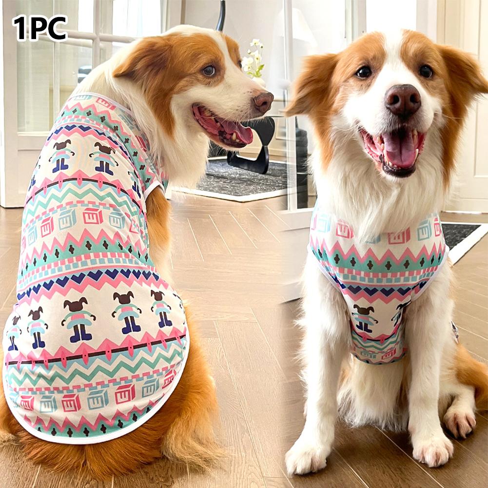 

17,5-50 кг золотистый ретривер французский бульдог одежда летняя дышащая мягкая одежда для домашних животных для средних и крупных собак 4XL-7XL Color Lines 6XL