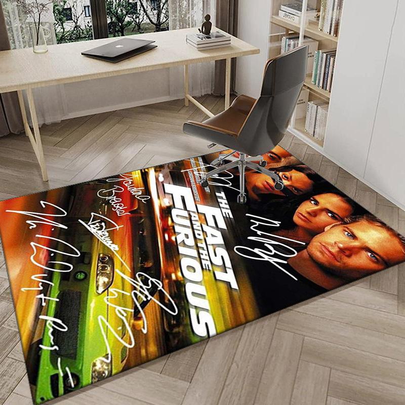 Fast And car Family Carpet, Chair Rug,Rug for Office Bedroom living rooms, Doormat decor Fan Gift Christmas Gift
