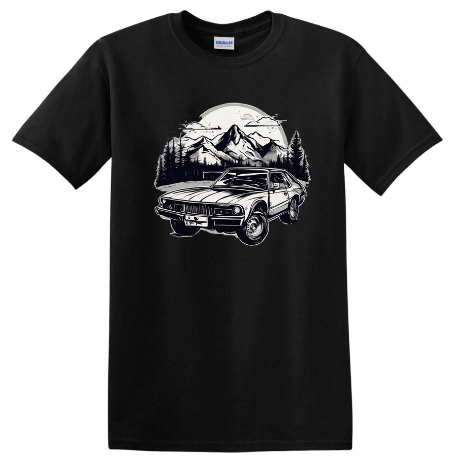 Vintage Car Mountain Adventure T Shirt Graphic Tee Outdoors Nature Design XL