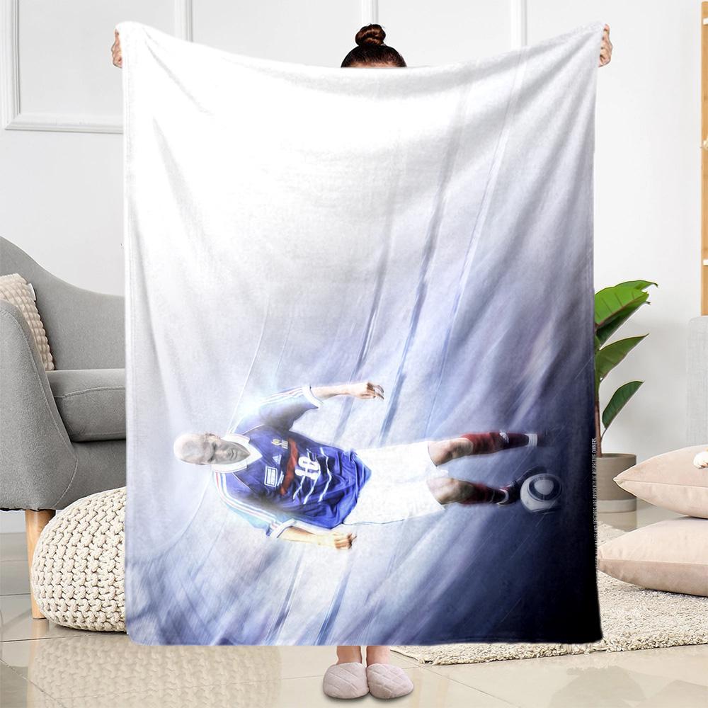 Football Player Yellow Kit Blanket Soft Warm Cozy Great for Couch Seaside Chair All-Season Use Digital Print Suitable for Gifting Relatives and Friend