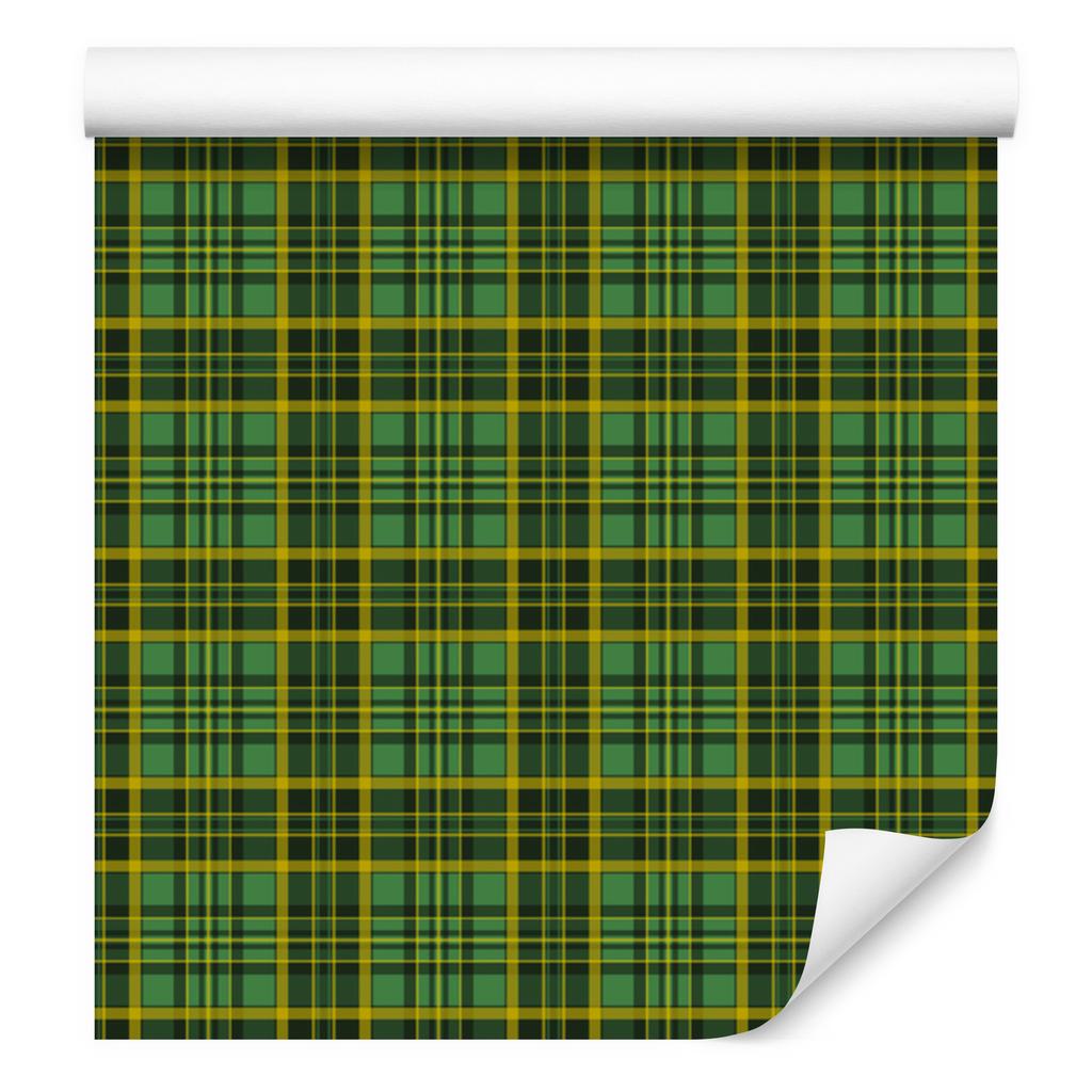 Olive and Bottle Green Checkered Wallpaper 50x1000