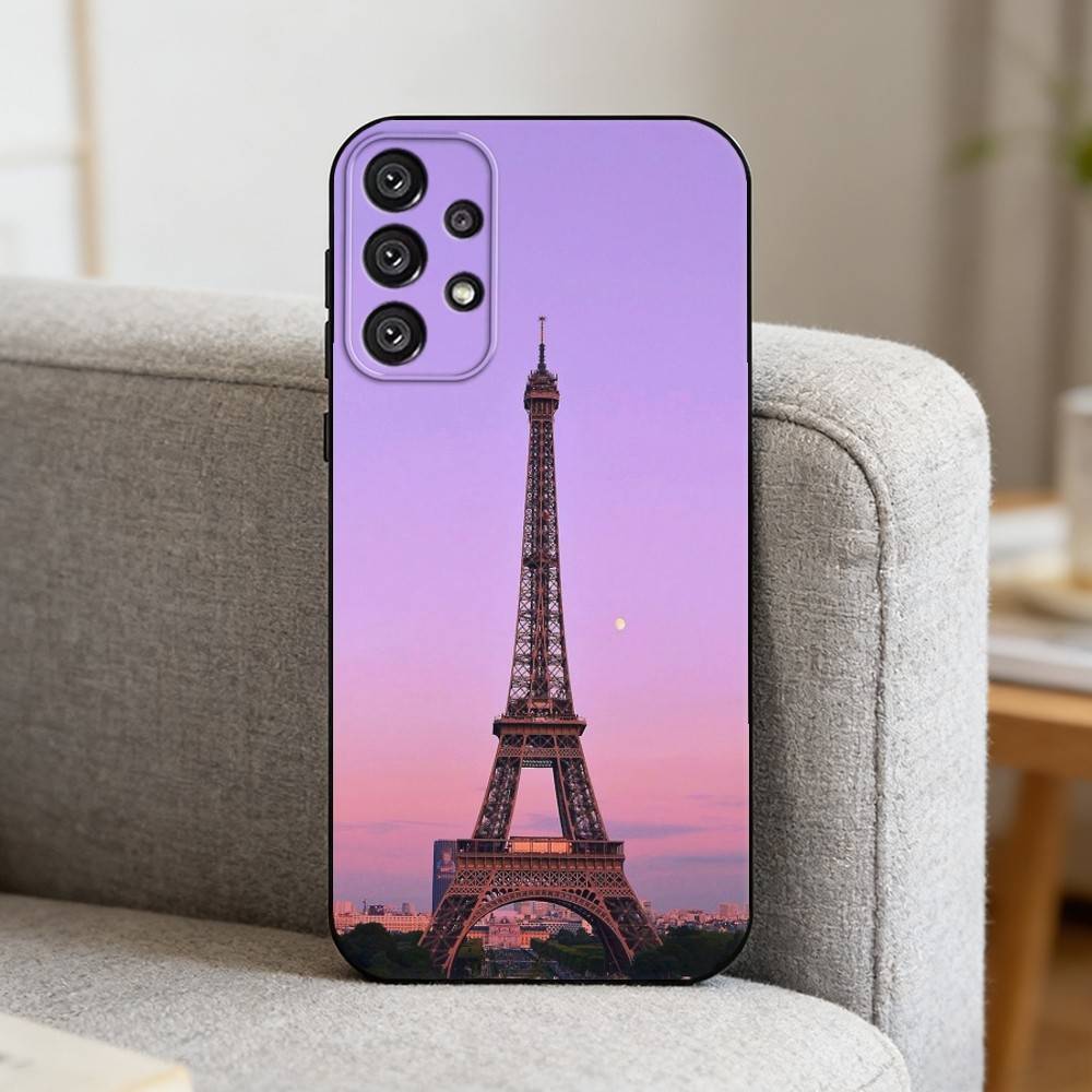 E-Eiffel T-Tower    Phone Case For Samsung S25,S24,S21,S22,S23,S30,Ultra,S20,Plus,Fe,Note,10,9,5G Black Cover