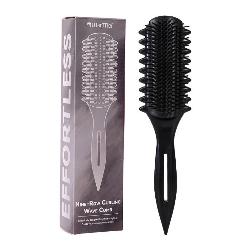 Hair Curl Styling Comb Removable Nine Row Hair Comb Tip Tail Hair Brush