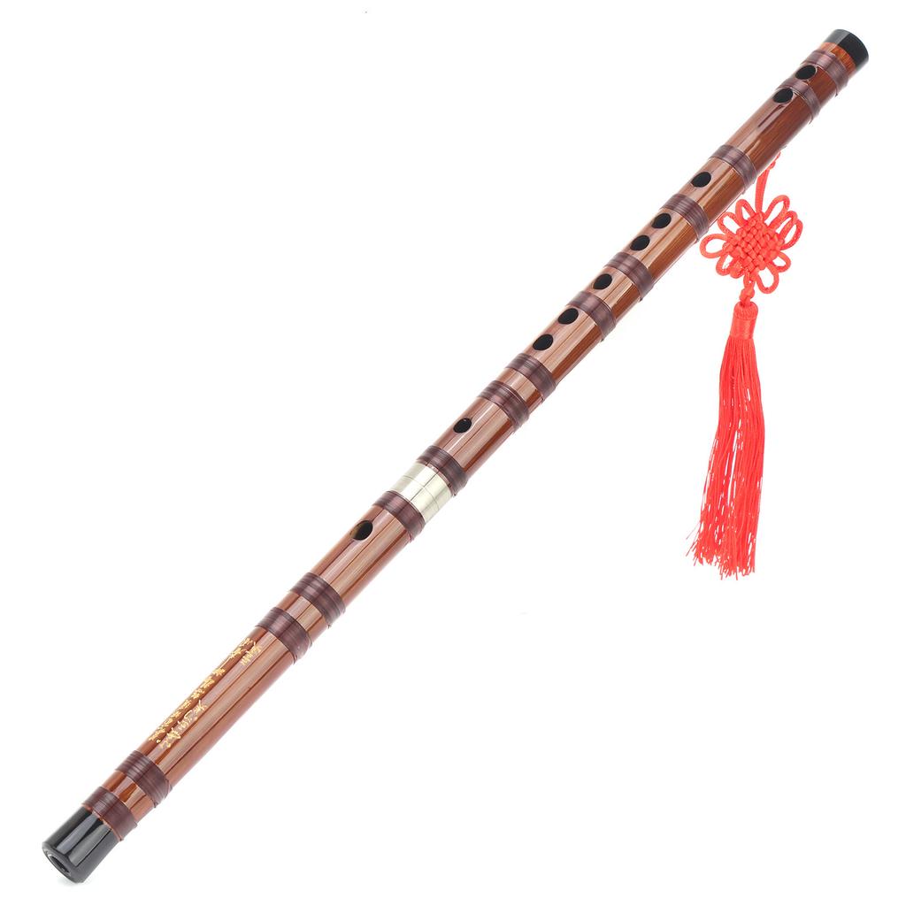GKey Bamboo Flute Dry Bitter Traditional Orchestral Instrument Set with Storage Box ZD02