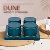 Container Tray Set -4 Pcs (450ml) -Multi-Color (Classic White, Repose Grey, Bluish Grey) Polypropylene with Subtle Gold Rim (Emerald Green)