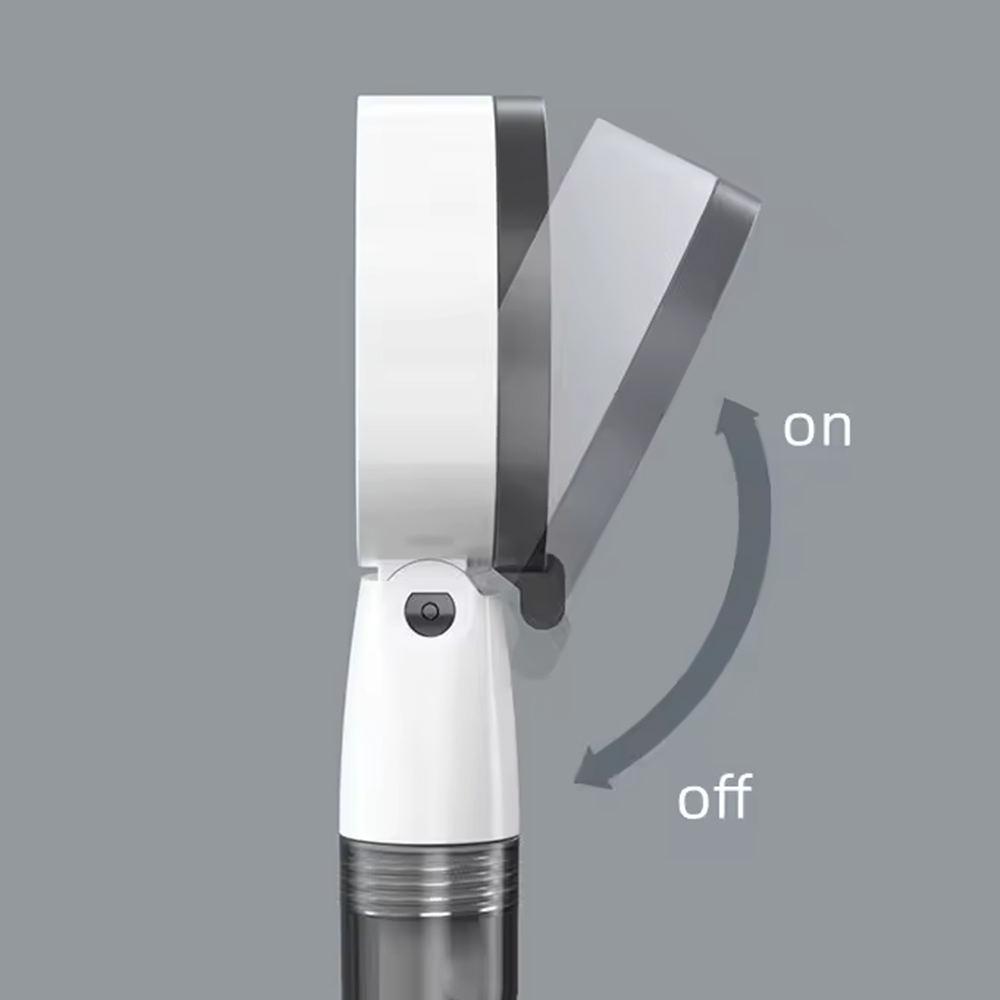 White Handheld PP Plastic Filter Showerhead with High Pressure Modern Design for Bathroom