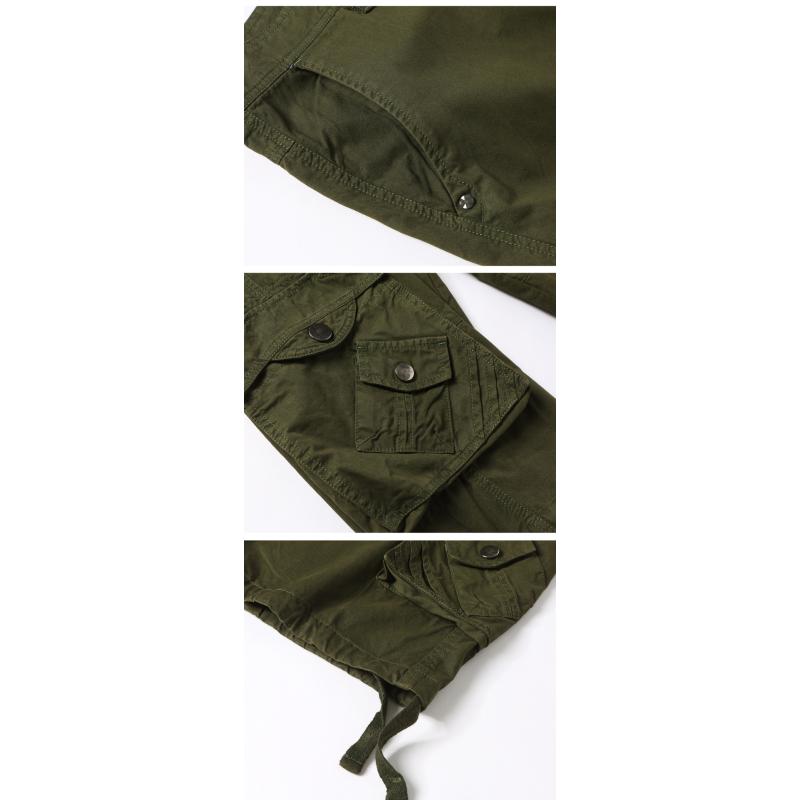 Summer Men's Urban Tactical Military Cargo Shorts Loose Casual Multi-Pocket Cotton Outdoor Hiking Combat Shorts