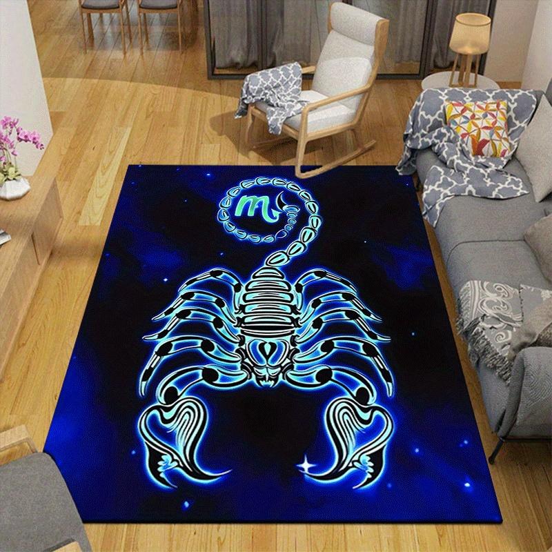 1pc Scorpio Pattern Area Rug, Anti slip Non Shedding Stain Resistant Carpet