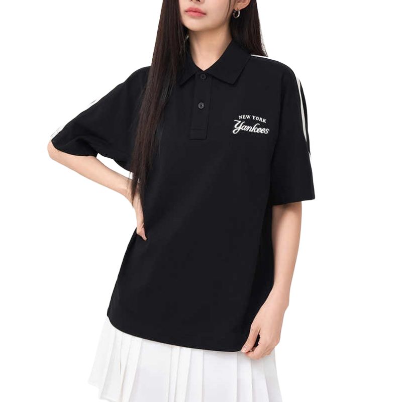 MLB New York Yankees Polo Shirt Unisex Black 3APQV0153-50BKS