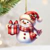 תליון אייל הצפון של סנטה קלאוס קישוט תלייה חגיגי לעץ חג המולד קישוט סנטה קלאוס מצויר מאקריליק למחזיקי מפתחות חלונות תיקים