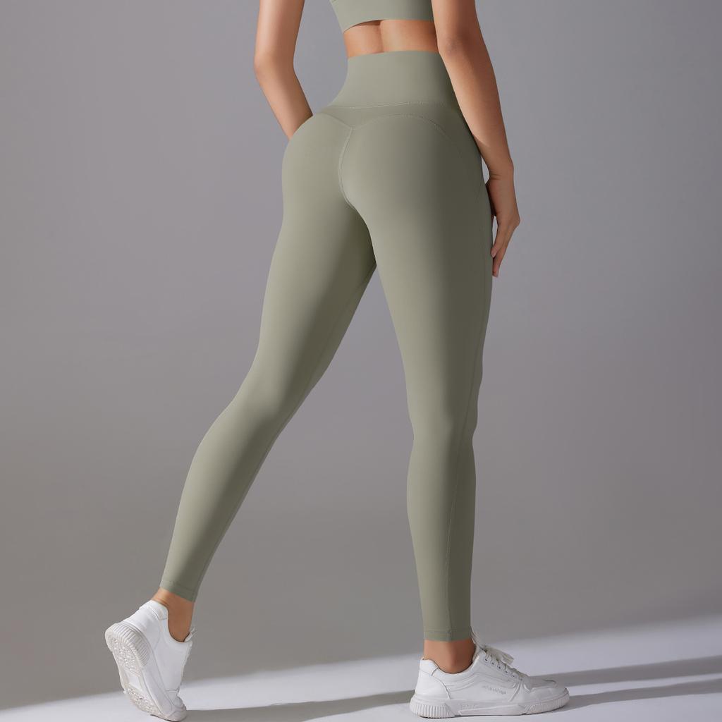 Auroth Candy Colour Yoga Leggings Women High Waist Gym Sports Tights Stretchy Push Up Exercise Fitness Pants