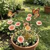 3pcs Ceramic Insect Drinking Cup Flower Shape Bee Watering Station  Courtyard