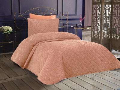 Dessert-Set aus gesteppter Samt-Tagesdecke, Bettbezug 180 x 240 mit Kissenbezug, Queen-Size-Größe, Einzelbett-Größe, Rosa