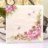 20pcs Wedding Napkins Disposable Printed Square Tissue Flower Rose Napkins Cafe&Tea Paper Napkins Decoupage Party Decoration