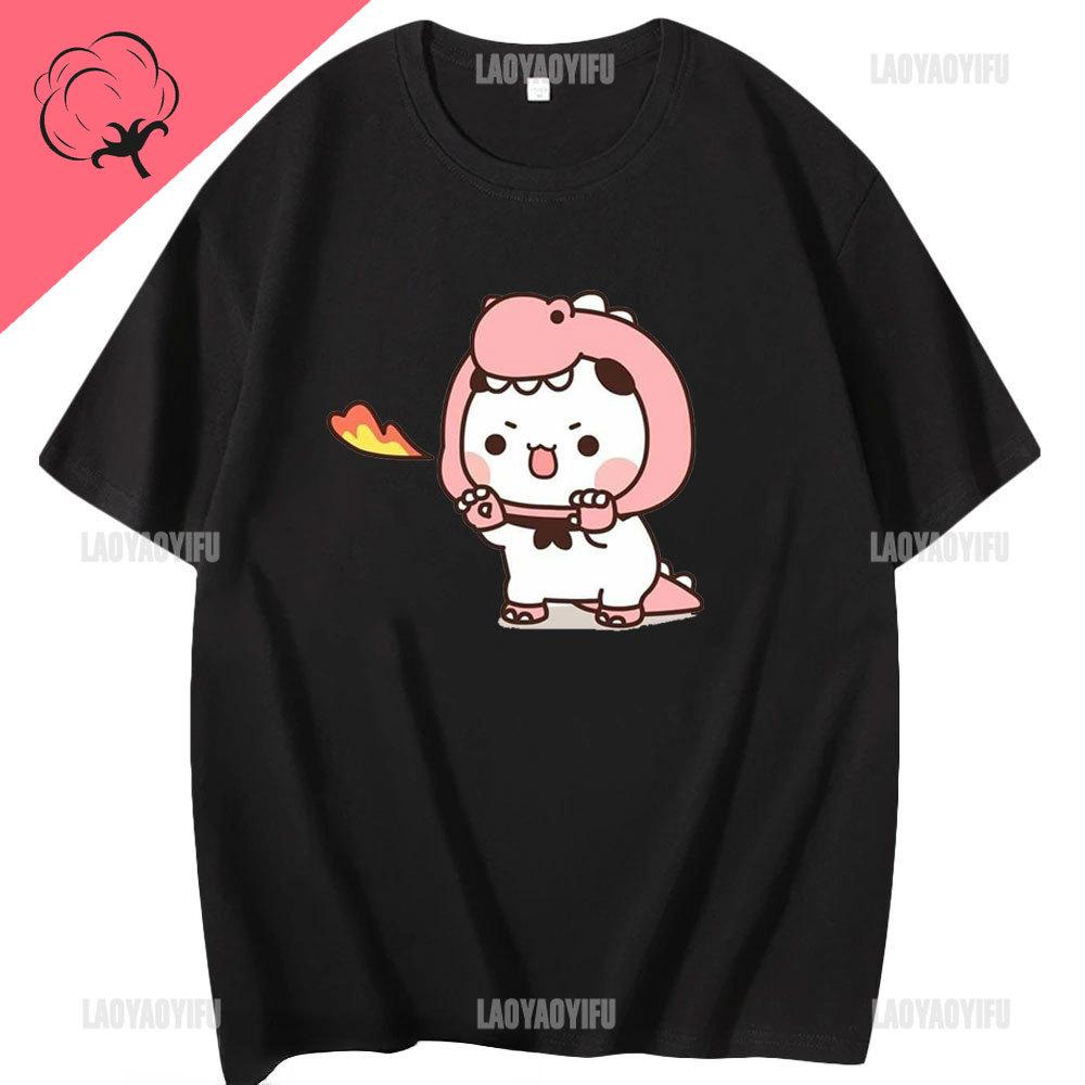Tricou Kawaii Bubu Dudu pentru fată Tricou cu urs panda din desene animate Îmbrăcăminte unisex Tricou casual de vară Tricou Tricot Femeie Topuri din bumbac Unisex