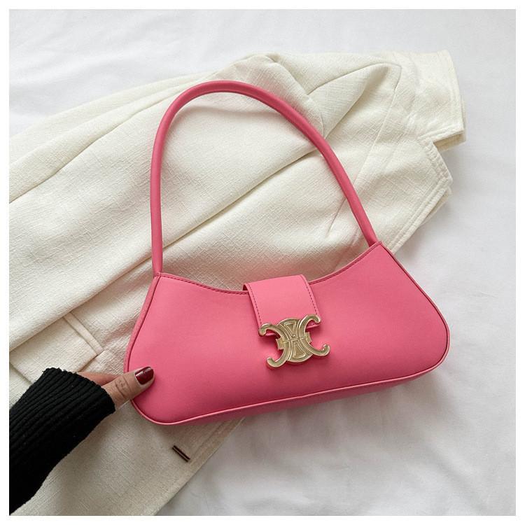 Trendy Street Style Pu Shoulder Bag Candy Color Crossbody Bag For Women 2023 Winter