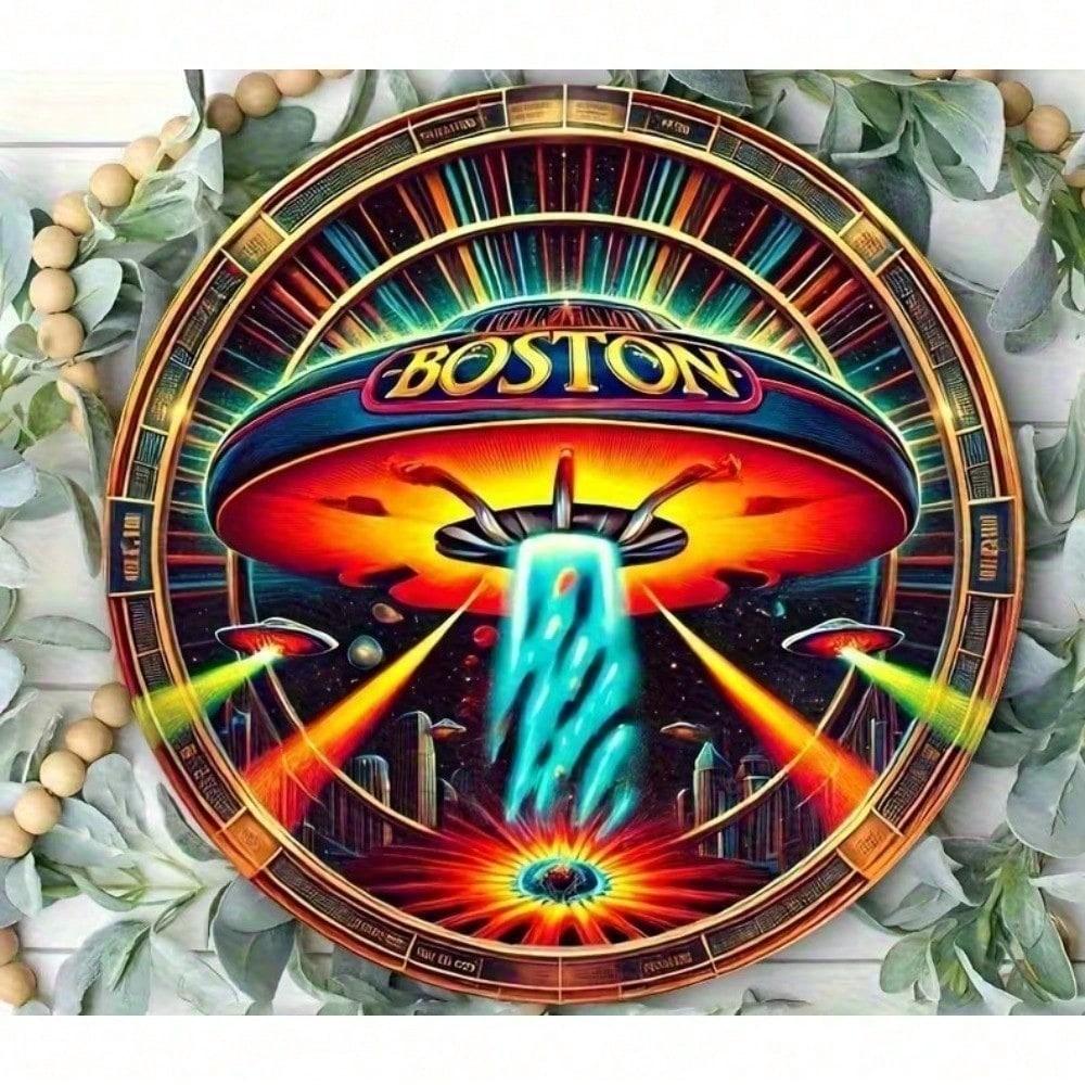 

Vintage Rock Band Boston Tin Sign Retro Metal Wall Decor Pub Garage Man Cave Art різнокольоровий