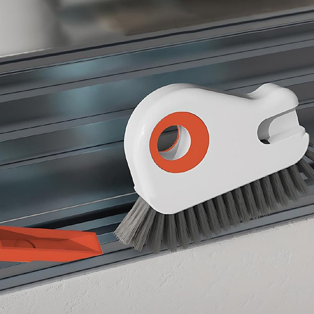 2-in-1 Groove Cleaning Brush Window Track Cleaning Tools with Hidden Scraper