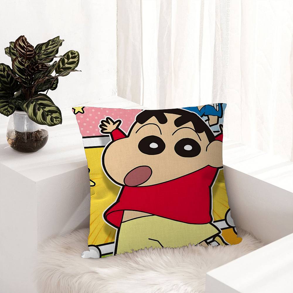 C-Crayon Anime S-ShinChans Maple Design Cushion Cover Happy Autumn Harvest Decor Holiday Decorati Pillow Cover