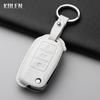 Genuine Leather Auto Key Fob Cover Case Housing Remote Fit For Vw Volkswagen Polo Tiguan Passat B5 B6 B7 Golf 4 5 6 Mk6 Jetta Lavida Fit For Skoda