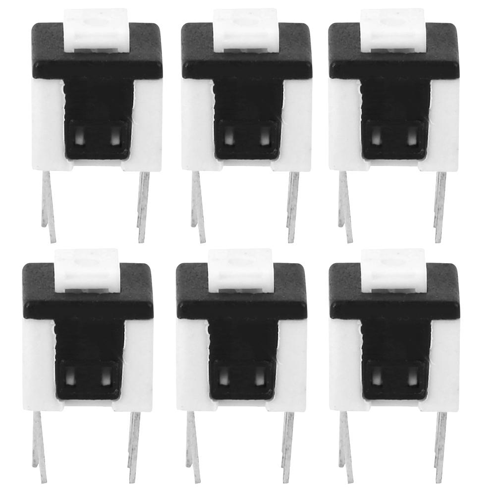 100Pcs Latching Switch Self Locking 6 Pin Flat  Plastic Control Equipment 5.8x5.8mm